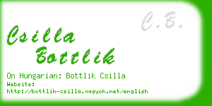 csilla bottlik business card